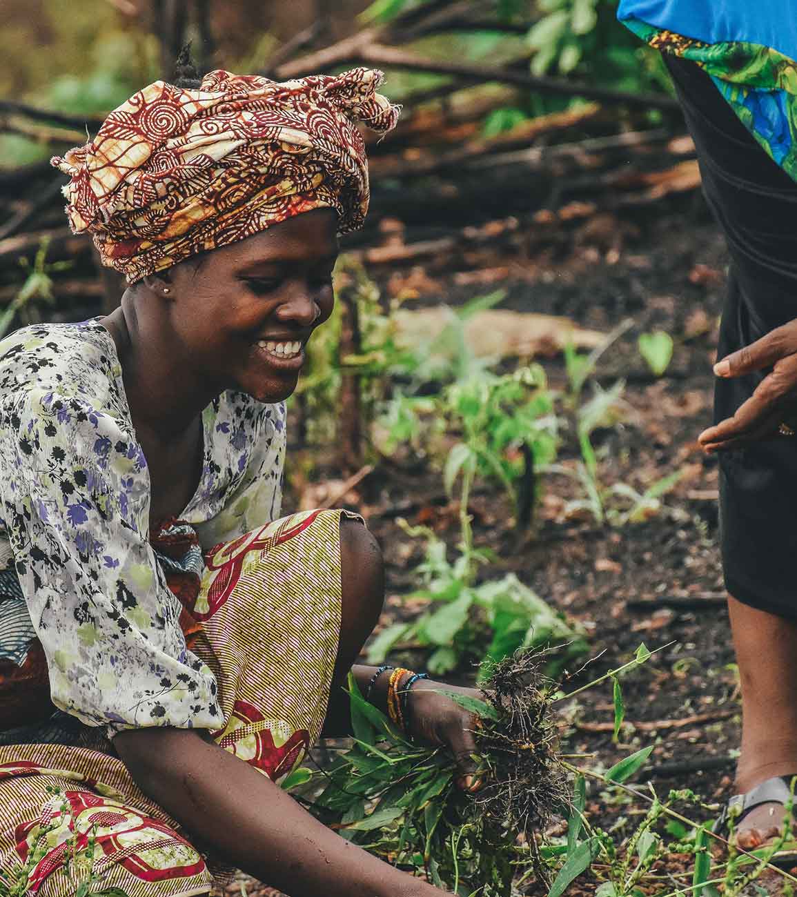 Woman gardening