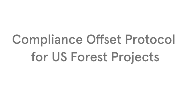 Compliance Offset Protocol for US Forest Projects