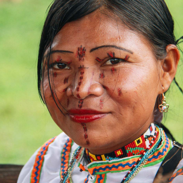 Woman with facepaint